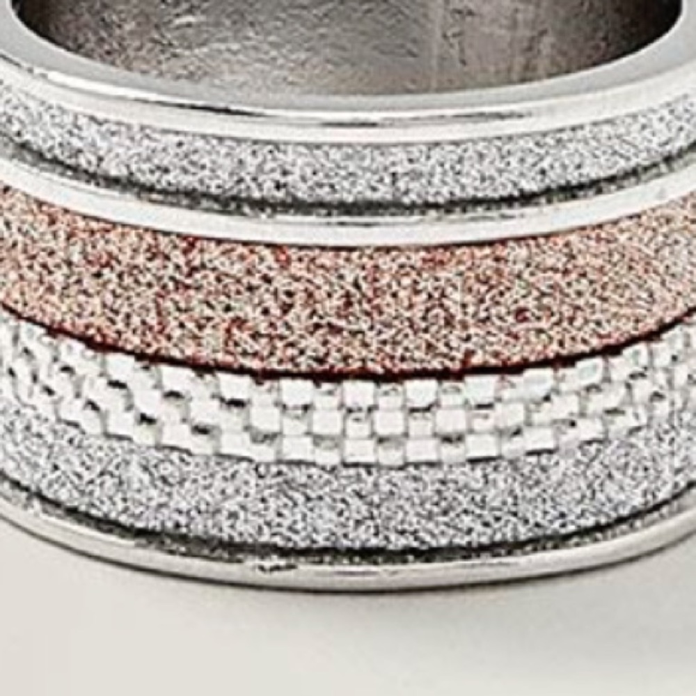 Two Tone Wide Ring - Size 8 - Picture 3 of 3